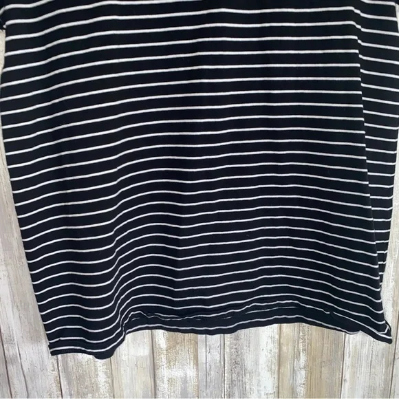 J. Jill Everyday Relaxed Black & White Cotton Tee - Picture 4 of 5